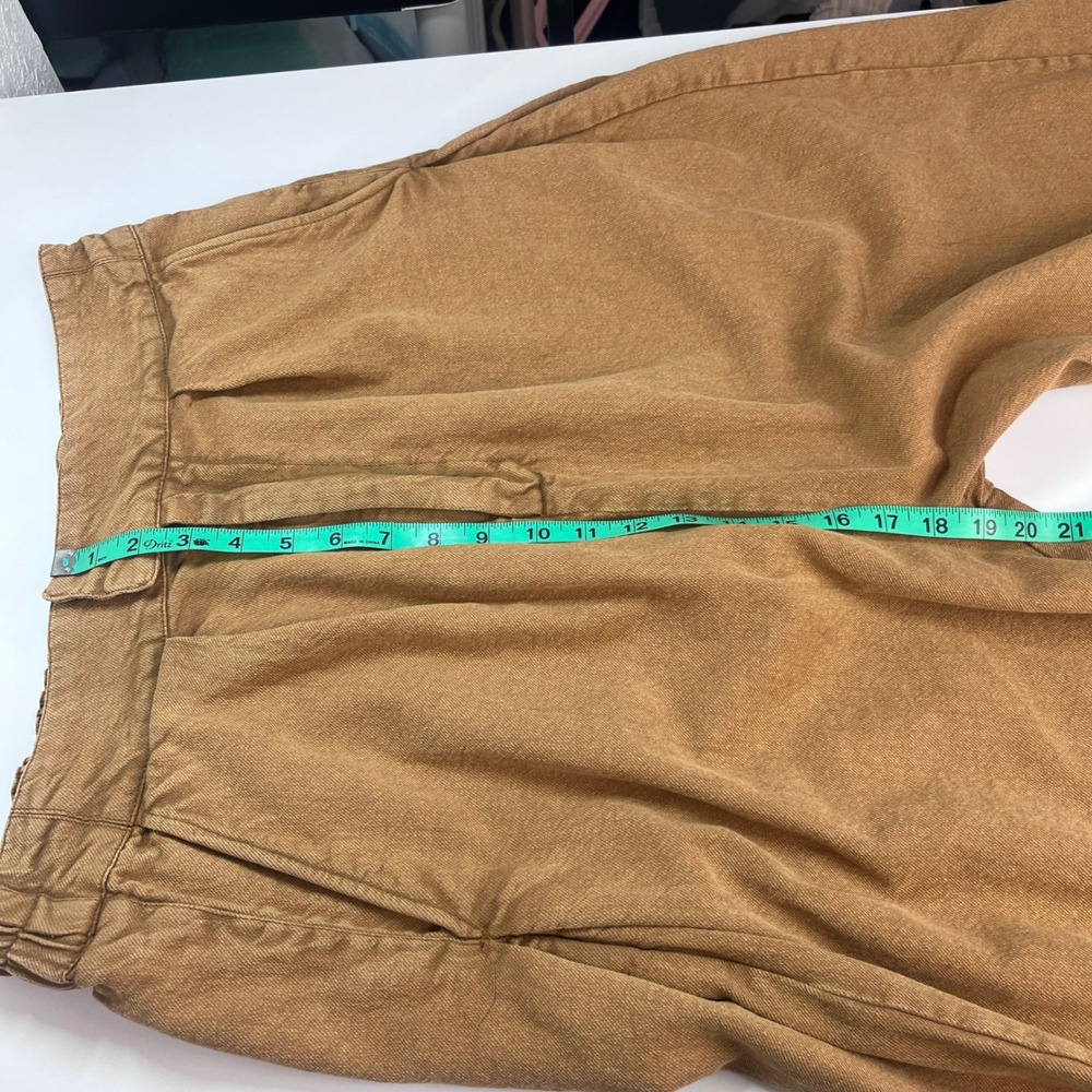 Free People Cool Harbor Wide-Leg Pants Womens XL Camel Brown High Rise - Picture 9 of 14